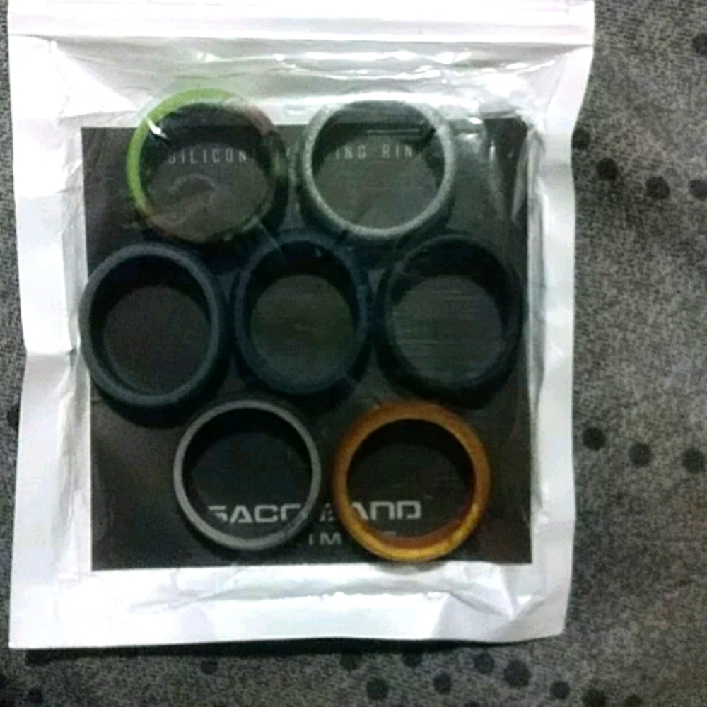 Saco Band Silicone Wedding bands - men size 10